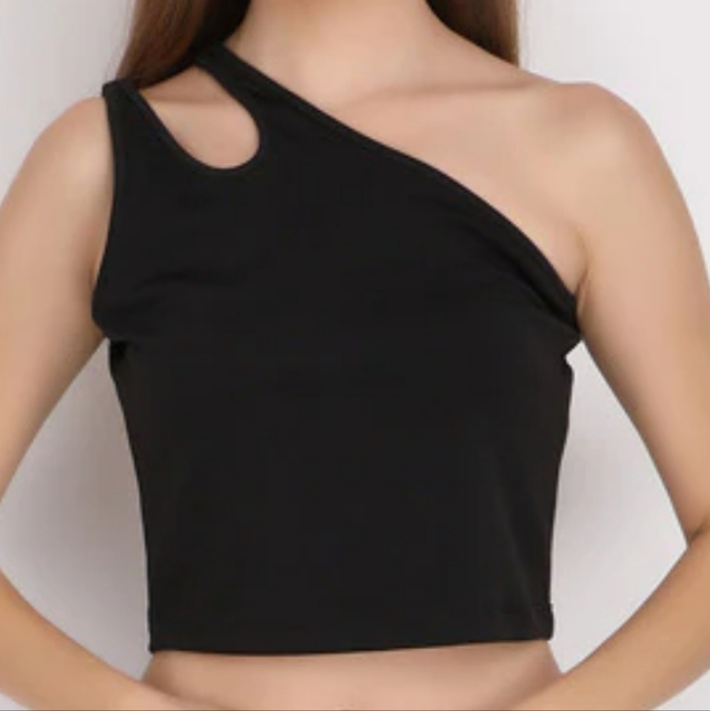 Abercrombie Black One-Shoulder Top